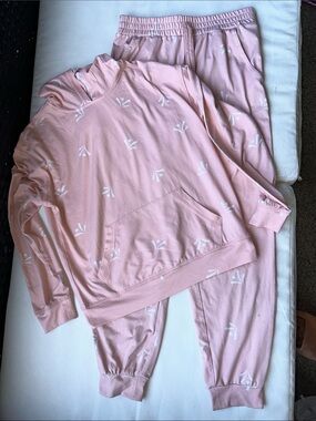 Maurices Light Pink Printed Kids Pajama Set